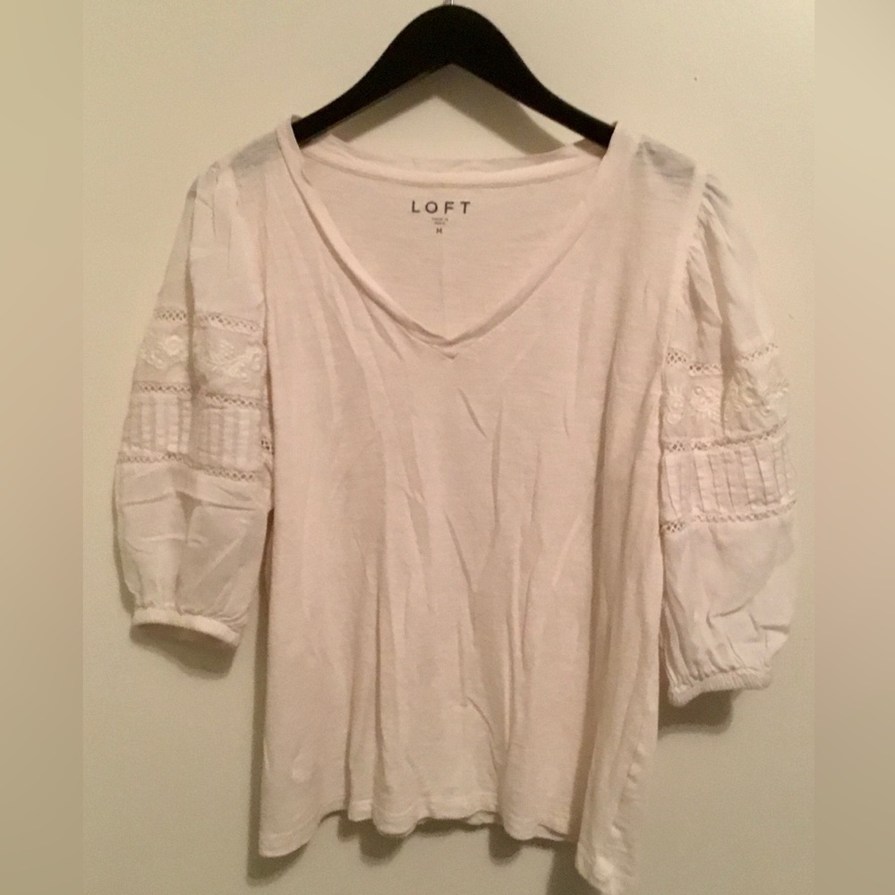 LOFT cream blouse